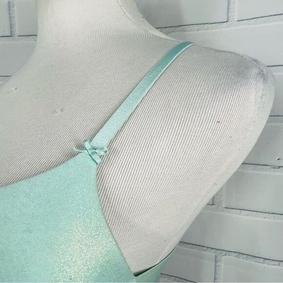 Victoria's Secret Mint Sparkle Plunge Push Up Bra - Size 34C - Picture 4 of 14